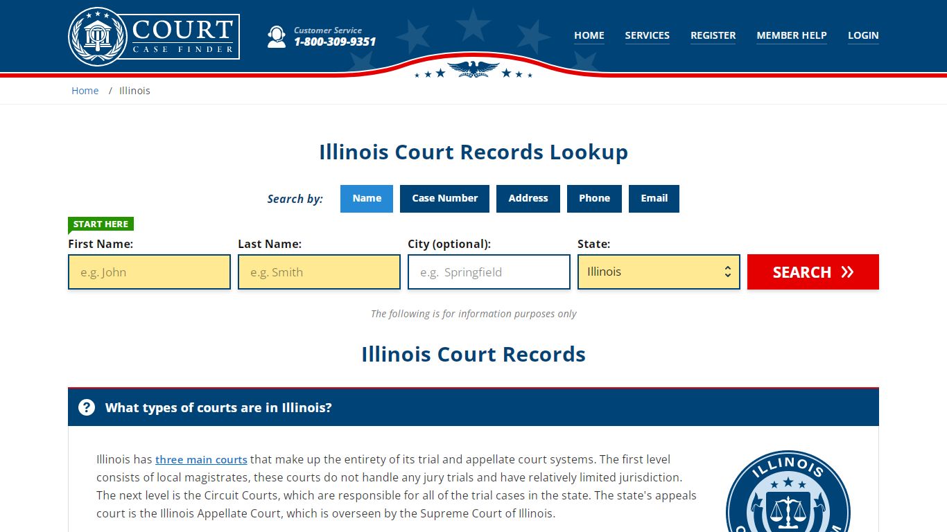 Illinois Court Records Lookup - IL Court Case Search